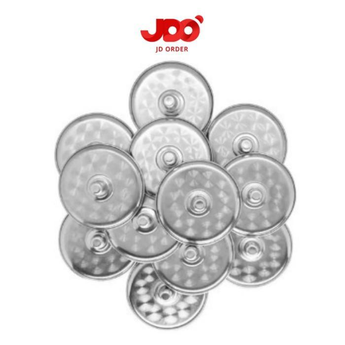 1 Lusin (12Pcs) Tutup Gelas Minum Stainless Steel Berkualitas Tinggi