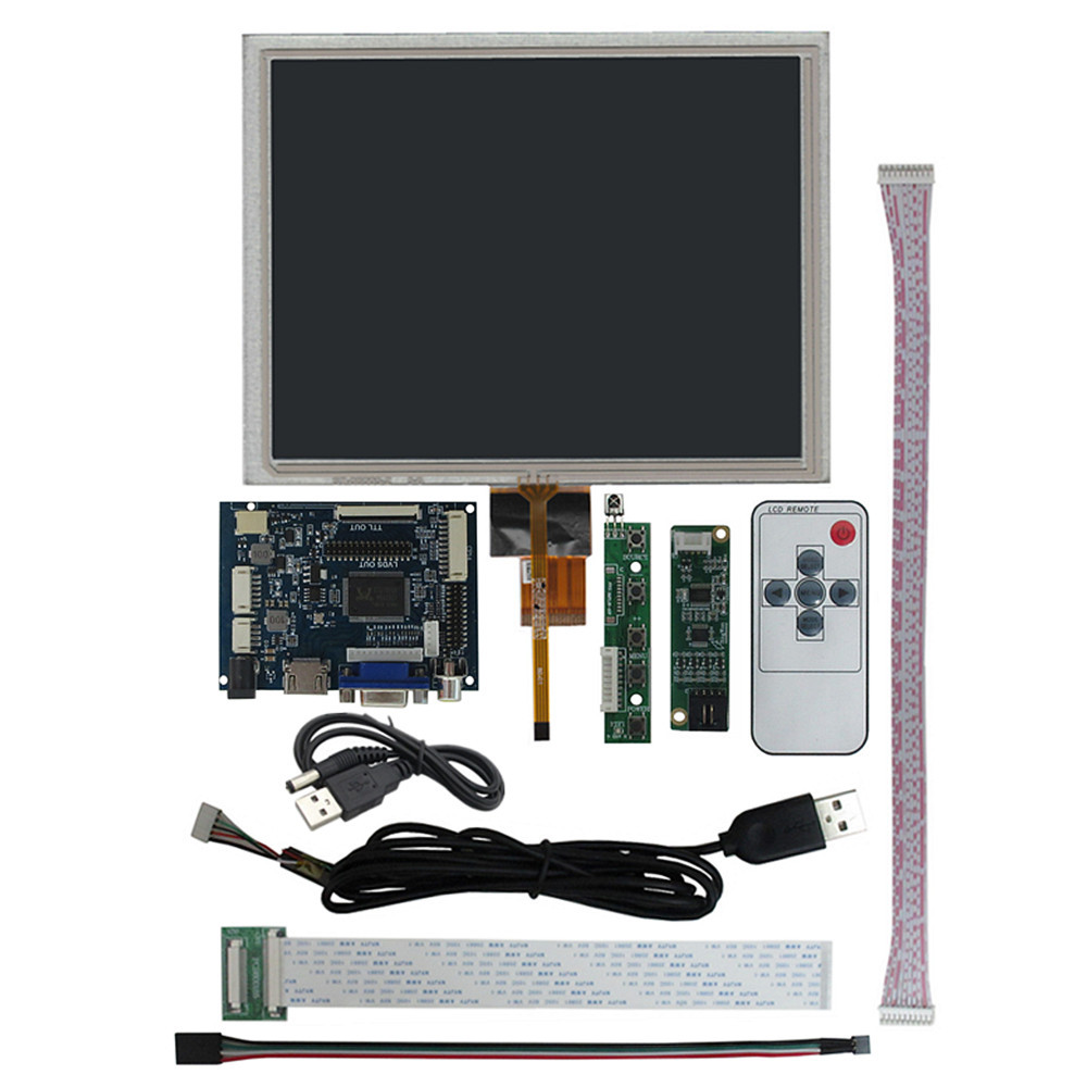 8 Inch 4:3 Ips Lcd Display Screen Hdmi-Compatible Vga Av Driver Control Board Digitizer For