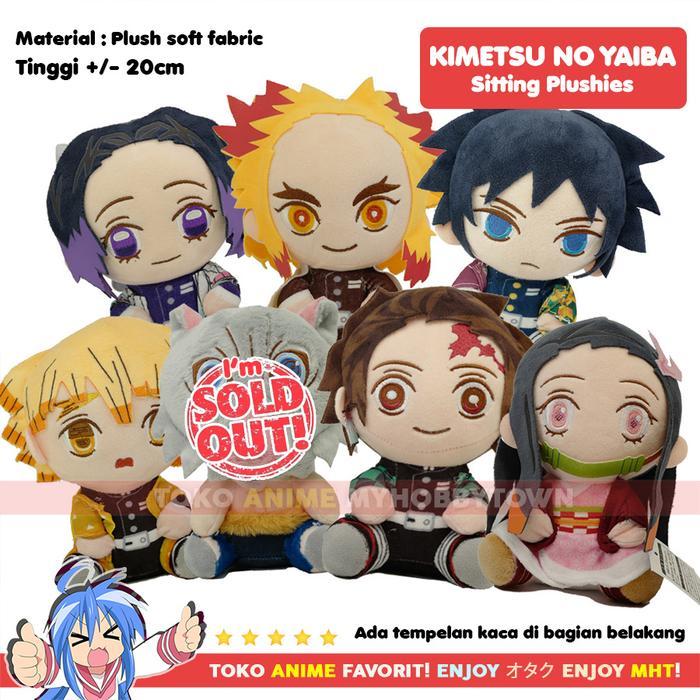 Boneka Anime Kimetsu No Yaiba Plushie Doll Tanjiro Nezuko Giyu Kocho