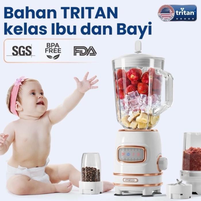 Ready Mecoo Most Aesthetic 4In1 Ice Crusher Blender 300 Low Watt Bpa / Blender Mecoo / Baby Food