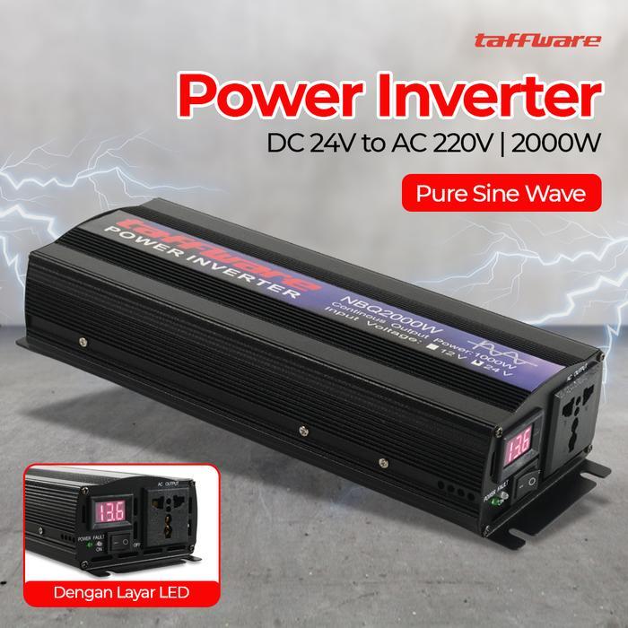 Power Inverter 2000W DC ke AC Pure Sine Wave 24V ke 220V