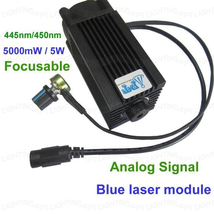 Diy Cnc 5000Mw/5W 450Nm Focusable Blue Laser Module Diode Laser Cutting Engraving Carving Machine