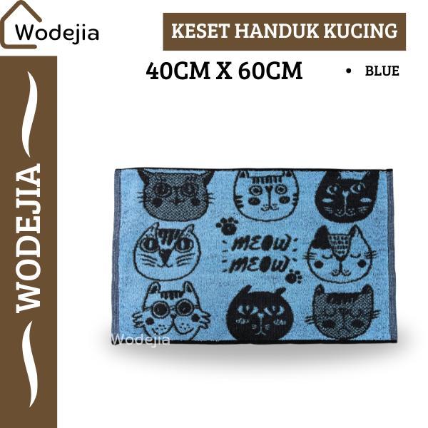 [Wodejia] Keset Kaki Bahan Handuk Tebal Karakter Kucing Size 40X60 Cm Keset Dapur Menyerap Air