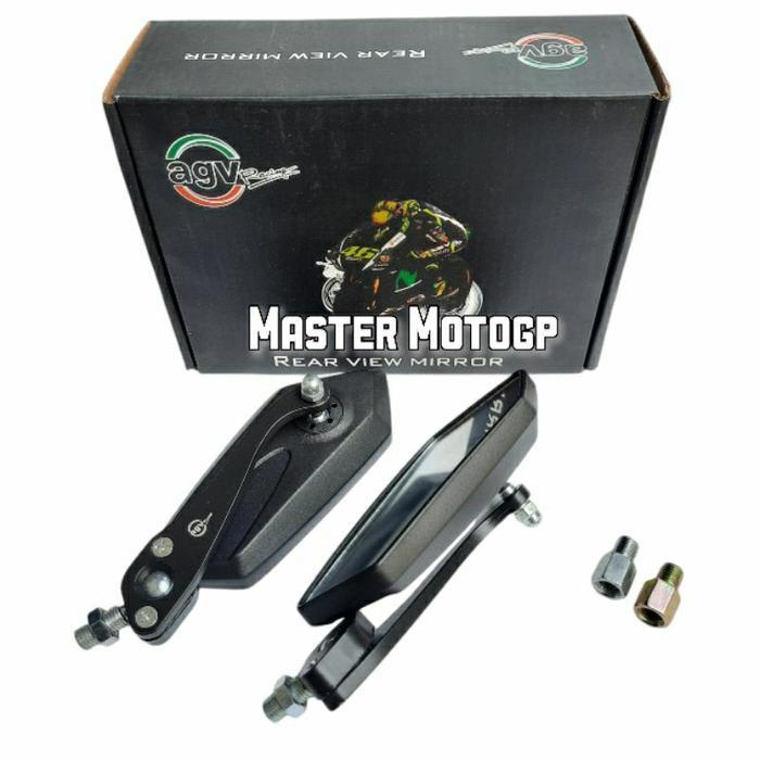 SPION KOSO AGV RACING H0003 BLACK REAR VIEW MIRROR ORIGINAL AGV SPION KOZO KOSO KACA SPION MOTOR