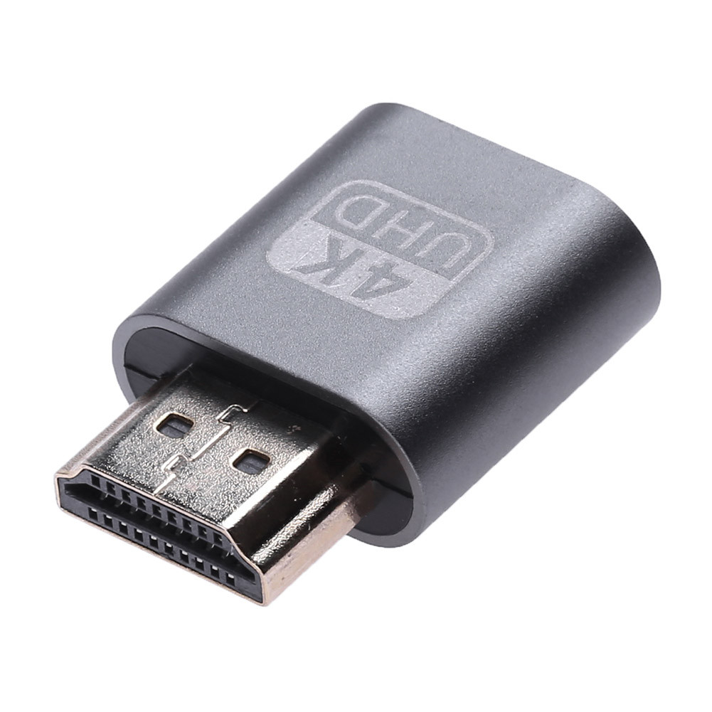 HDMI-compatible Virtual Display Adapter 1.4 DDC EDID Dummy Plug Lock Graphics Card GPU Rig Emulator 