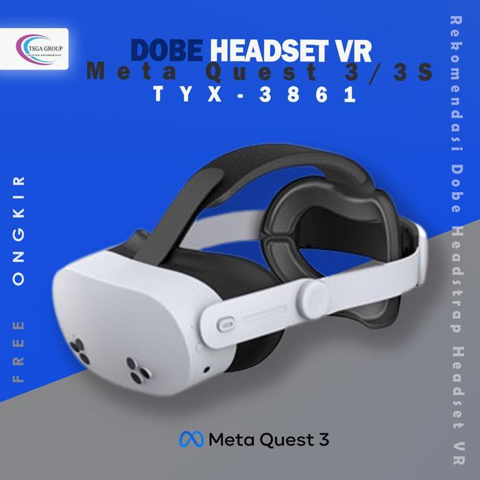 Dobe Headstrap for Meta Quest 3/3S VR / Strap kepala untuk VR Meta Quest 3/3S / Head strap