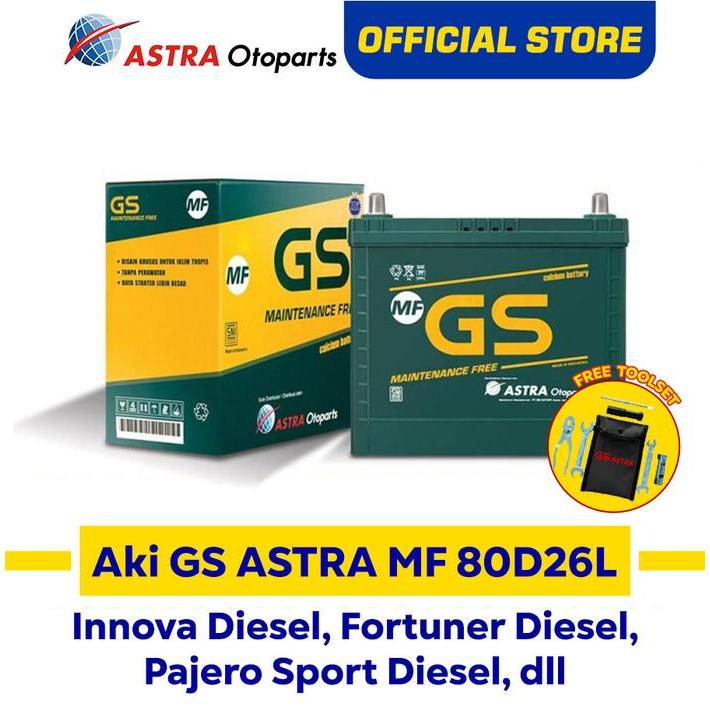 GSASTRA MF80D26L AkiMobil Fortuner, Pajero Sport& sejenis GSMFN-80D26L