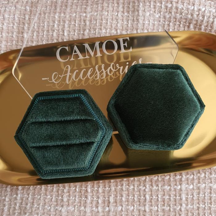 rsob- Camoe - Engagement Ring Box / Couple Velvet Ringbox / Wedding Ringbox