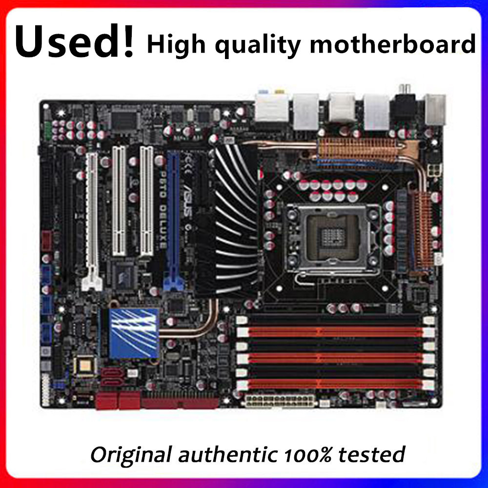 For P6TD Deluxe Used original motherboard Socket LGA 1366 DDR3 X58 X58M Desktop Motherboard