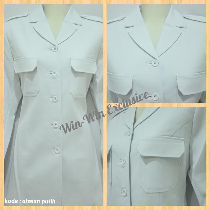 Seragam PNS Putih Wanita Kemeja PNS Putih