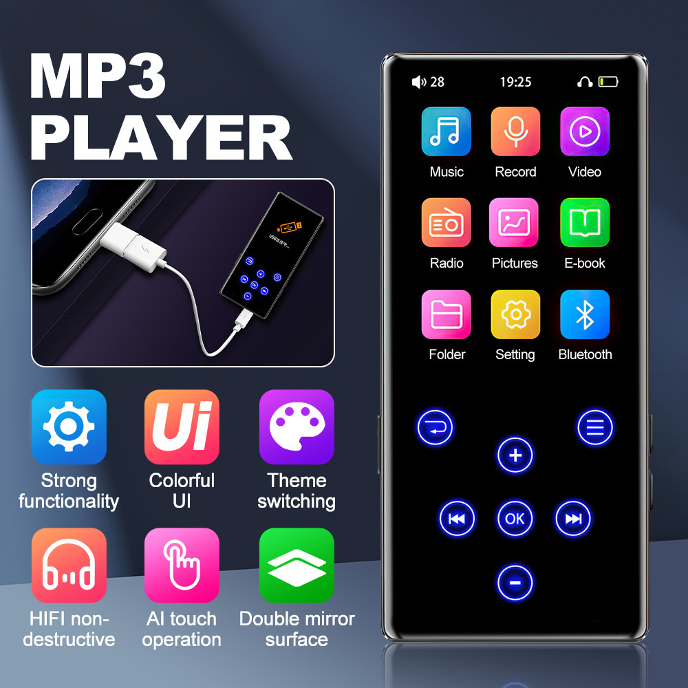 2.4 Inch 32G MP3 MP4 Music Player Touch Key Bluetooth Video Music