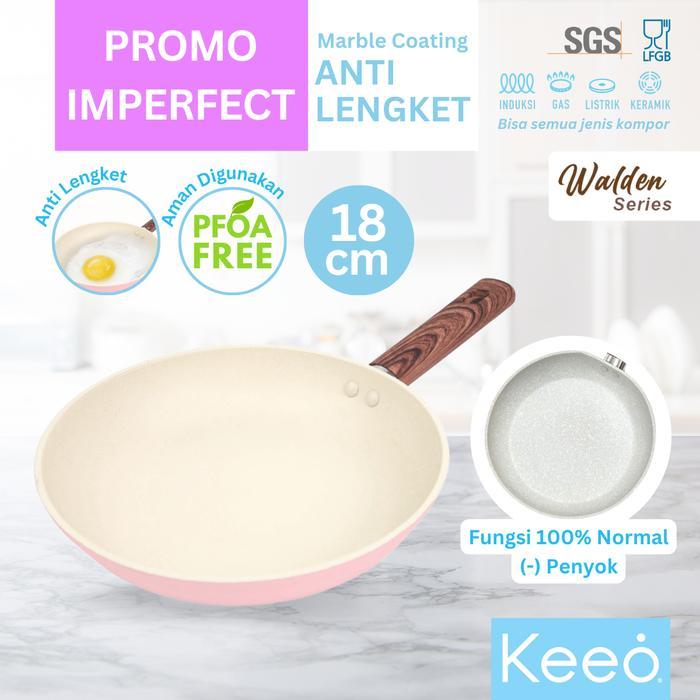 [IMPERFECT] Keeo Wajan Penggorengan dan Panci Anti Lengket Marble Granit