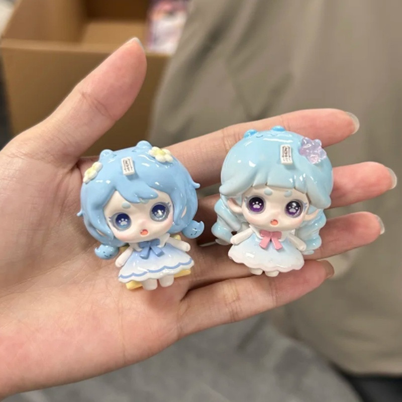 Keeno Mini Ghost Cute Little Girl Collectible Figure Trendy Blind Box Toy Lovely Desk Decoration