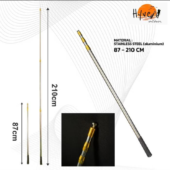 tiang flysheet telescopic tenda camping