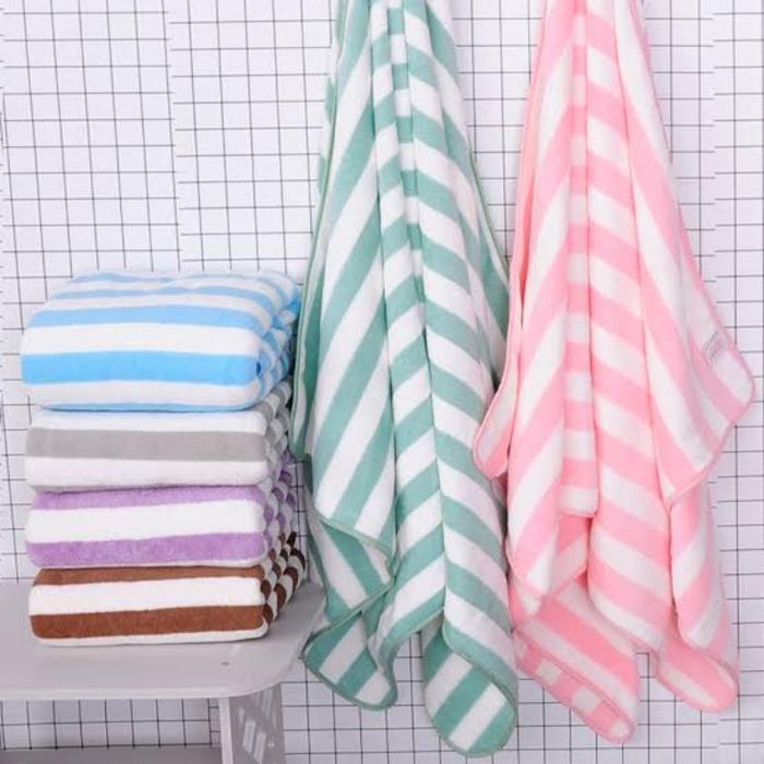 New HANDUK MANDI TOWEL ZIGZAG SALUR DEWASA MICROFIBER SUPER LEMBUT