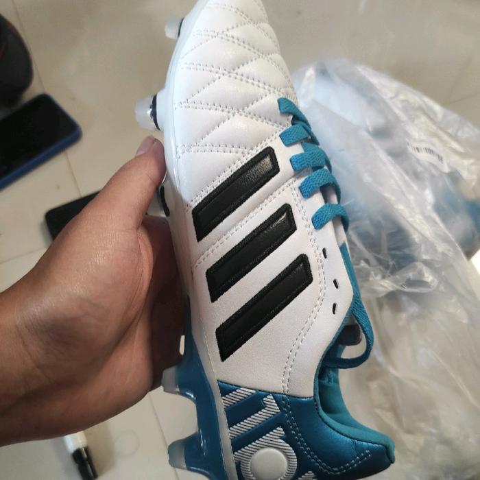 Sepatu Bola Adipure 11 Pro White Blue Black FG