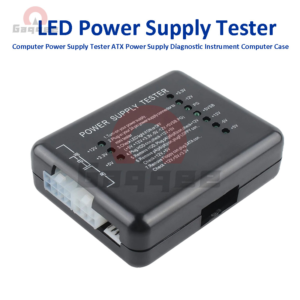 Led Mini Power Supply Tester Computer Power Supply Tester Atx Power Supply Diagnostic Instrument