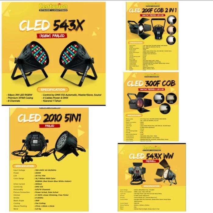 LAMPU PARLED CENTURION RGBW 543X/2010 5in1/Fresnel 543X WW/200F/300F