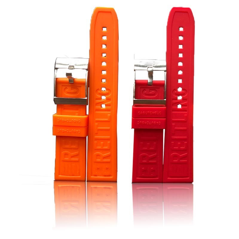 Tali Jam Tangan Silikon Breitling - Tali Karet Super Ocean, Avenger, Blackbird - 22mm 24mm - Cocok u