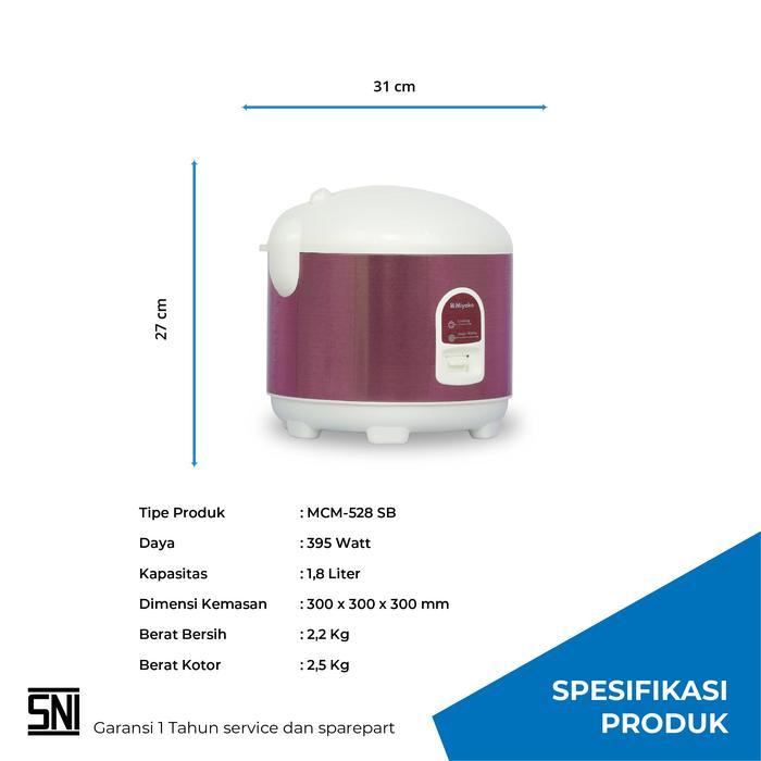 k1ka- Miyako Rice Cooker / Magic Com Mcm 528 Bgs / Mcm-528 Bgs (1,8 Liter)