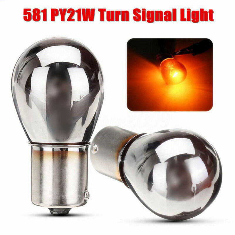 BEST PRICE 1Pcs Car Indicator Light Turn Signal Chrome Plated Amber Bulbs 581 BAU15S PY21W