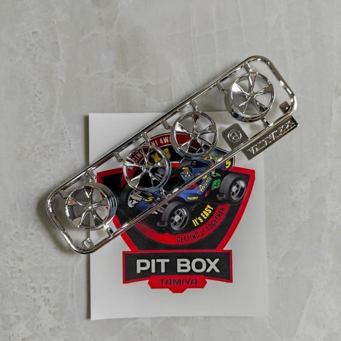 Tamiya Velg 5 Spoke Medium Krom Plated Loose Part Ori