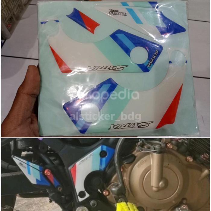 Sticker timbul fotstep satria Fu / emblem timbul fotstep satria Fu