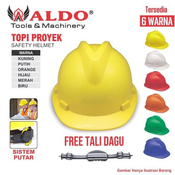 TOPI PROYEK / SAFETY HELMET / HELM PROYEK / HELM SAFETY / HELM SAFETY PROYEK MERK ALDO