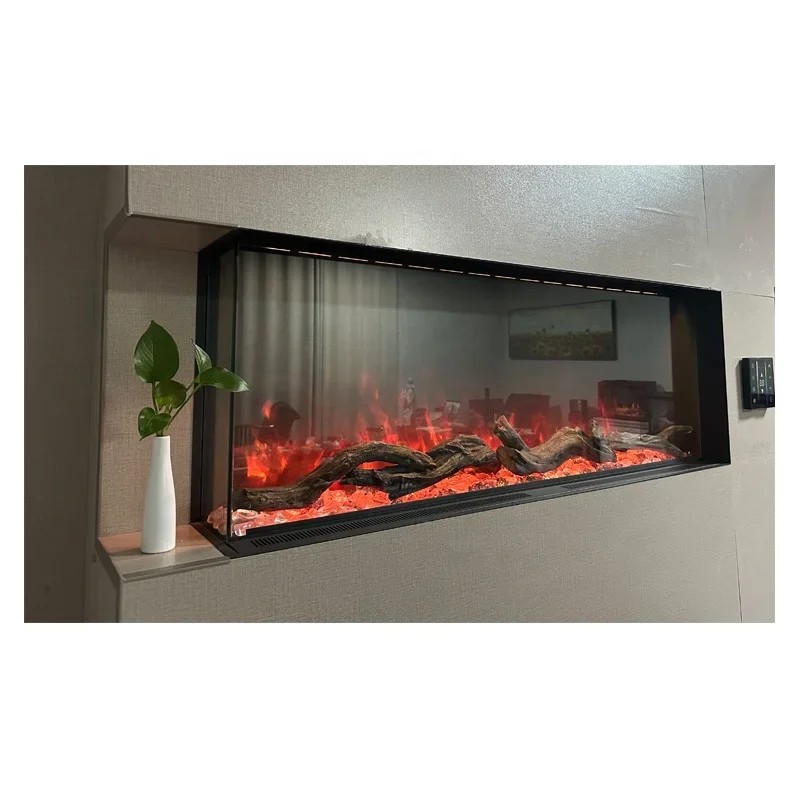Electric FireplaceFactory Electric Fireplace Heater 1500W Wall 3 Sided Recessed Electric Fireplace