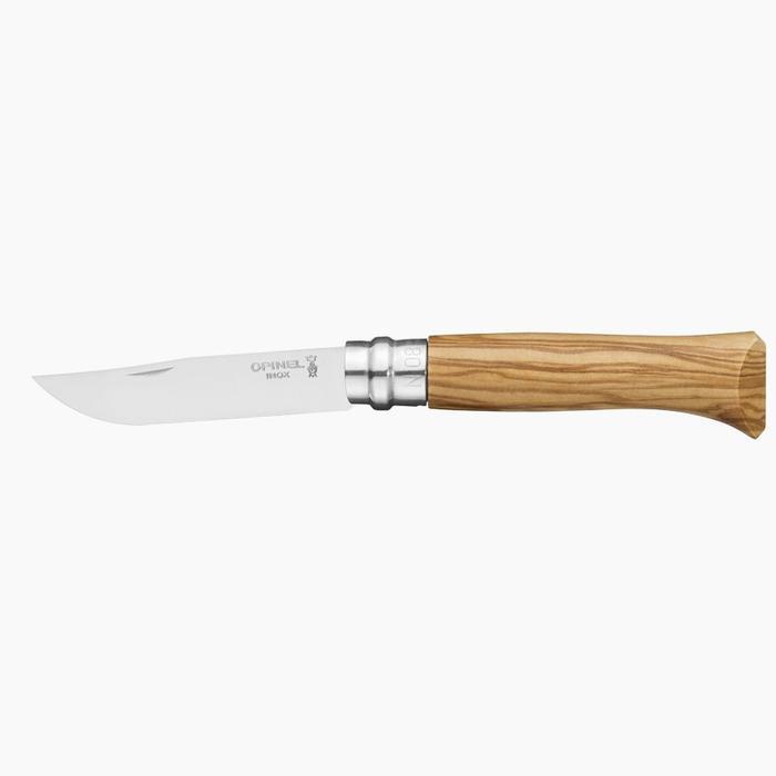 Opinel No. 08 Olive Wood with Sheath + Wooden Case for Gift