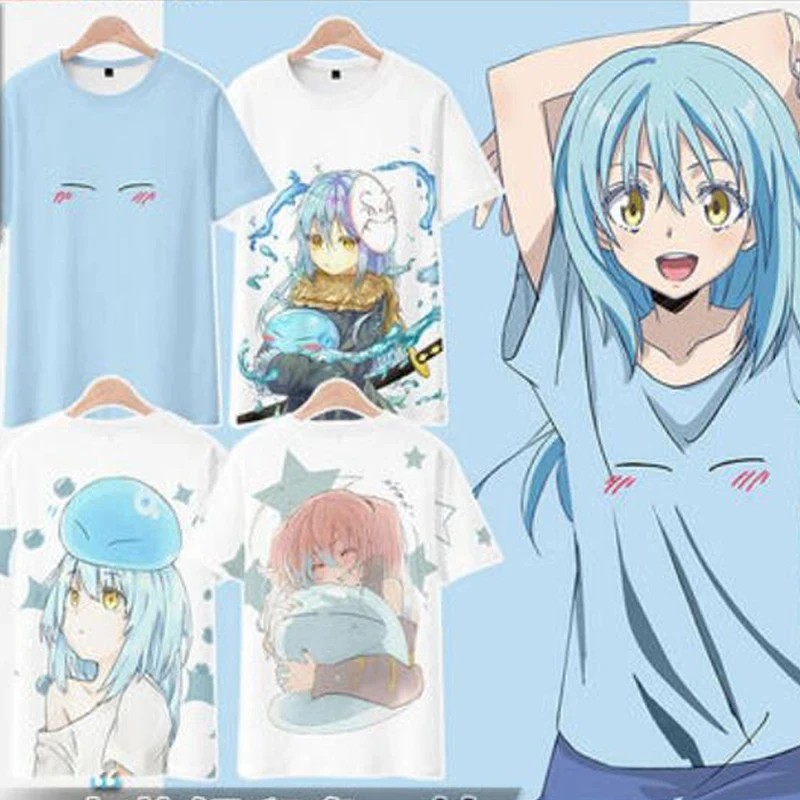 That Time I Got Reincarnated As A Slime Rimuru Tempest 3D Print T Shirt Women Men Summer Short