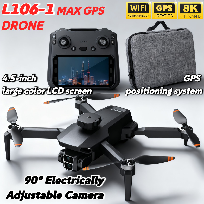 For XIAOMI L106-1 MAX GPS 182.2g Lightweight Drone Adjustable Camera 8K Aerial Photography 4.5 Inch
