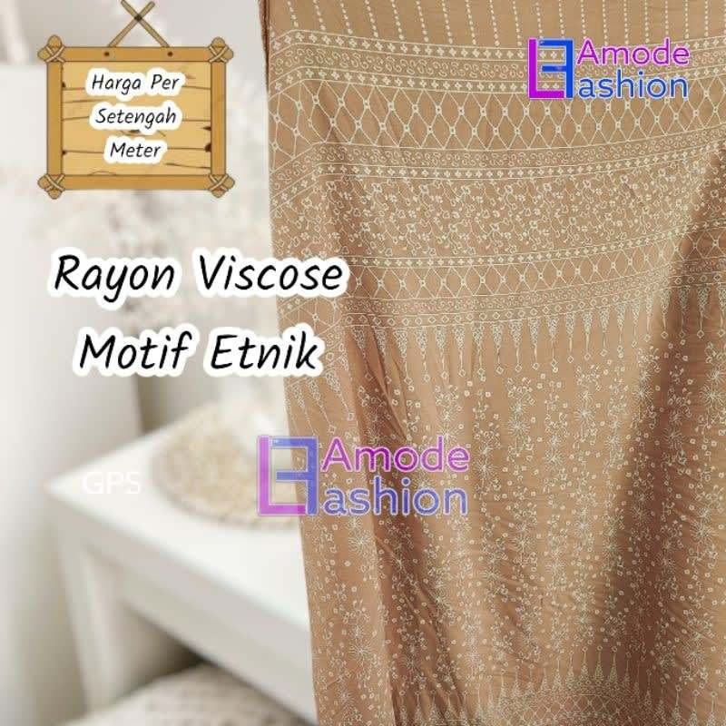 Kain Rayon Viscose Motif Etnik