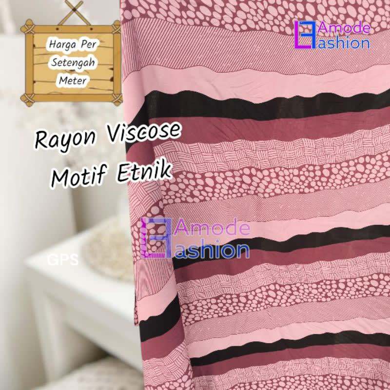 Kain Rayon Viscose Motif Etnik