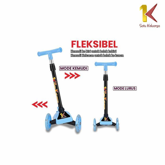 N203- [Cod] Sk M95 Mainan Toys Skuter Anak Roda 3 Non Akesoris Bisa Lipat Dengan Lampu Led