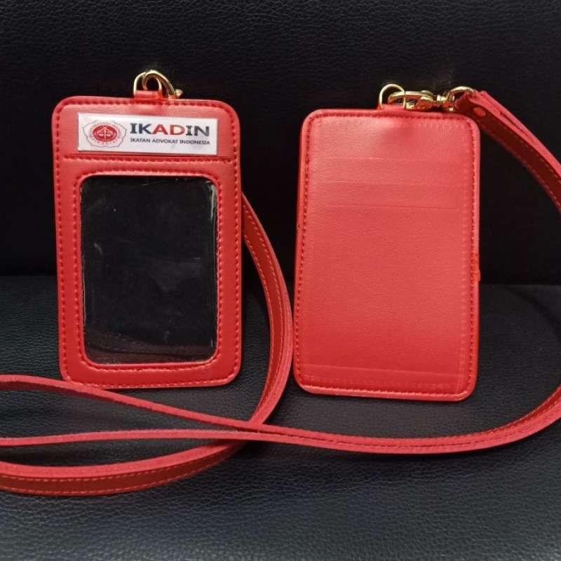 Name Tag Id Card Tempat KTA tali Logo IKADIN advokat Kulit Bagus 100 % ORIGINAL