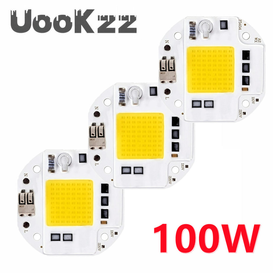 High Power 50W 70W 100W COB LED Chip 220V 110V LED COB Chip Welding Free Diode for Spotlight
