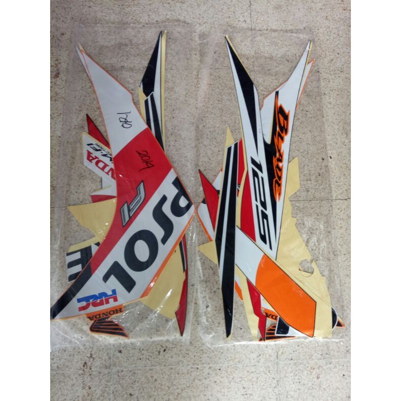 strping standar lis body motor honda blade repsol fi 2014