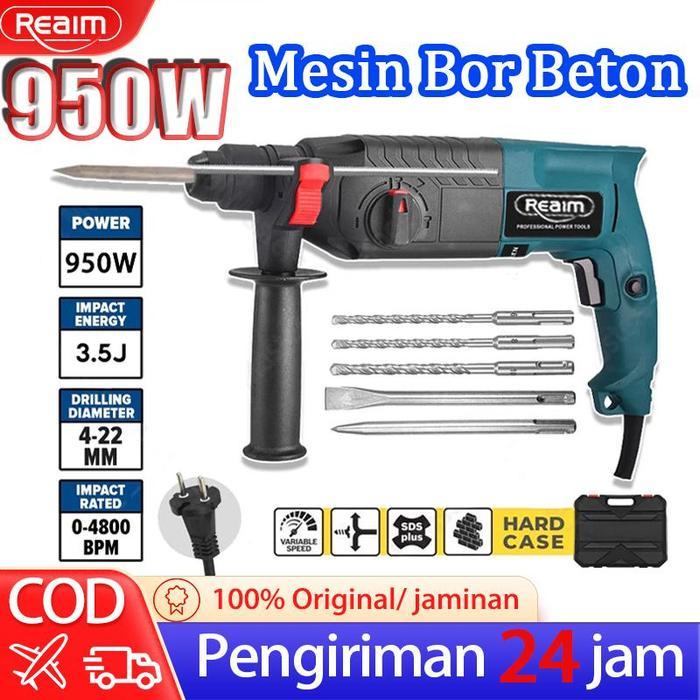 REAIM Hammer Drill Bor Rotary Mesin Bobok Beton Jack Hammer Drill Mesin Bor Beton Mesin bor listrik