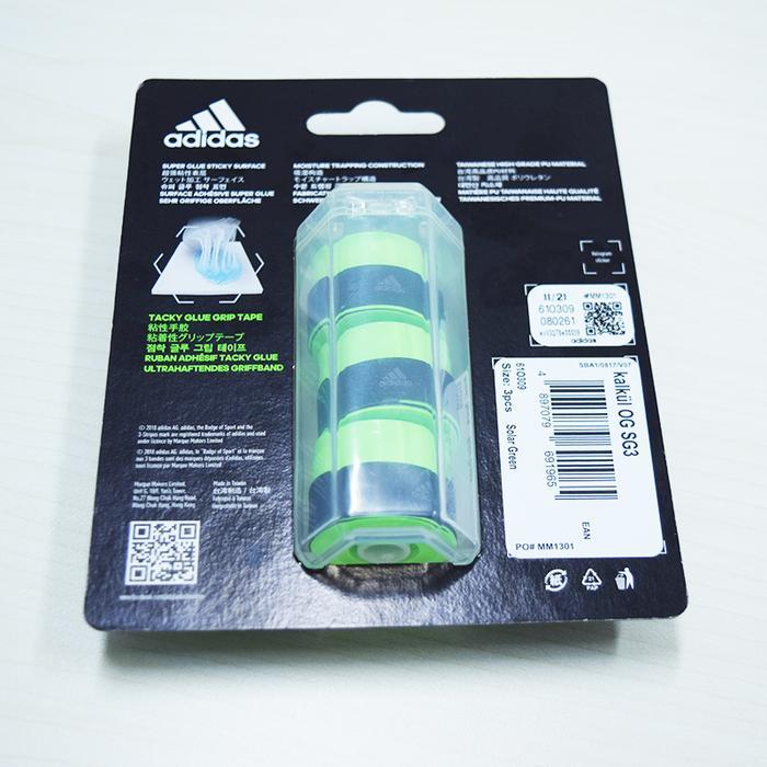 Grip Raket Badminton / Tenis Adidas Kalkul Solar Green Isi 3 Bh