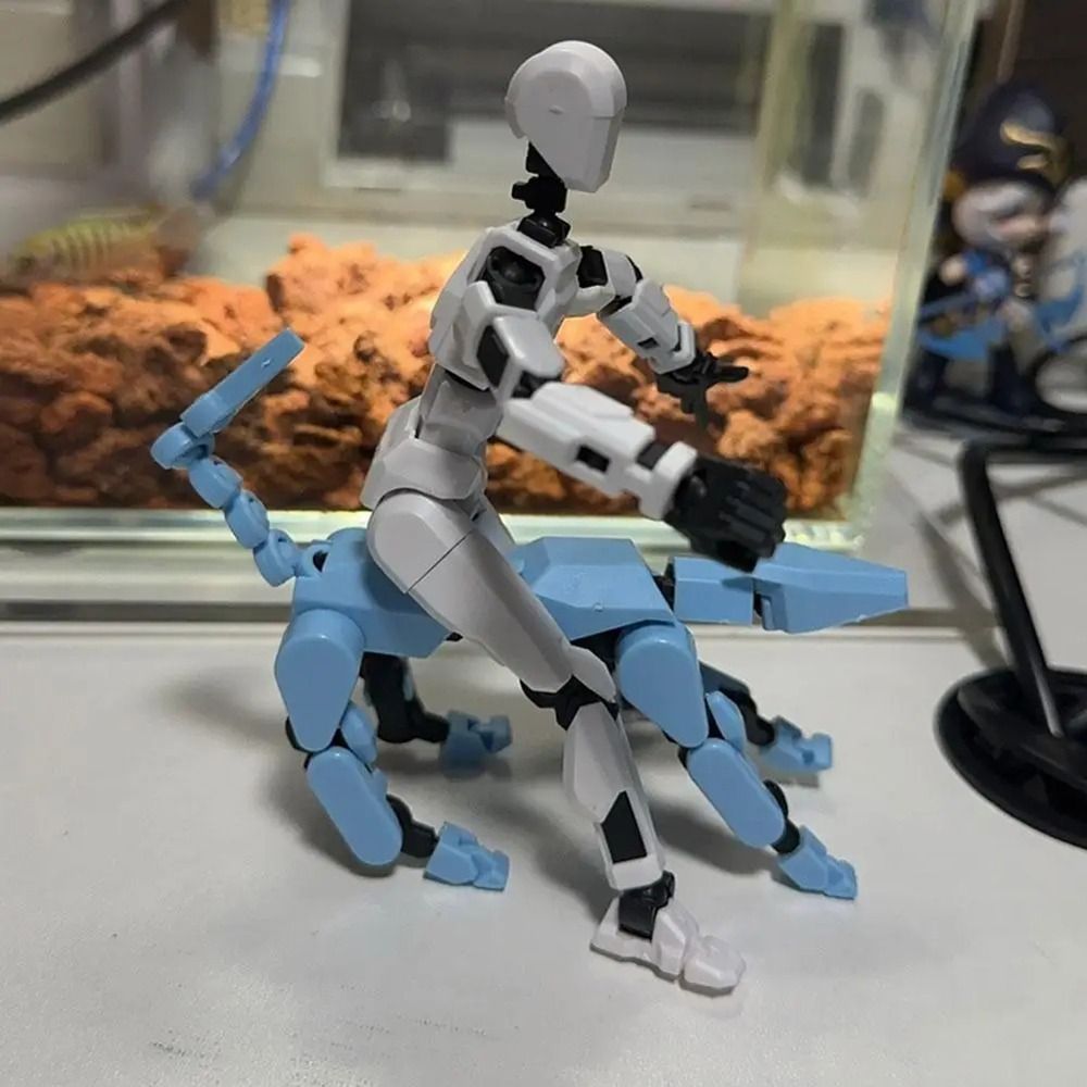 Multi-Jointed Movable Shapeshift Robot 3D Printed Mannequin Character With Joint Dog Figures Toys