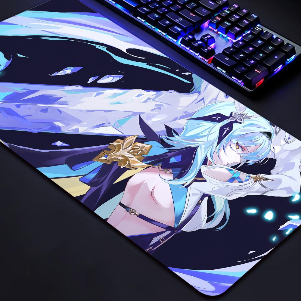 Eula Genshin Impact Mouse Pad Large rubber mouse pad with edge-locking computer mouse pad for gamers