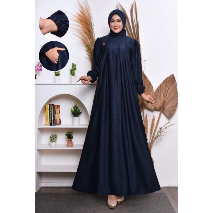 Gamis Kondangan Terlaris Cringkle Silk Sutra Premium Dress Pesta Mewah Standar Jumbo