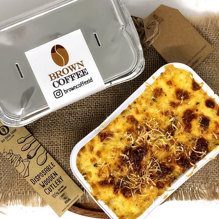0nro- Macaroni Schotel / Makaroni Panggang Medium - Brown Coffee