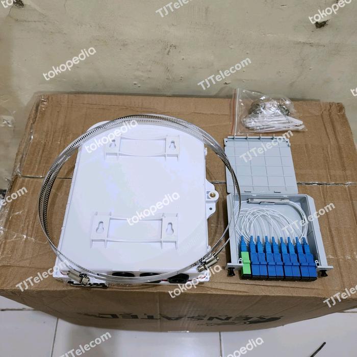 NetwoRkq- Odp 8 Core Lengkap Box Splitter 1:8 / Full Set Sc Upc