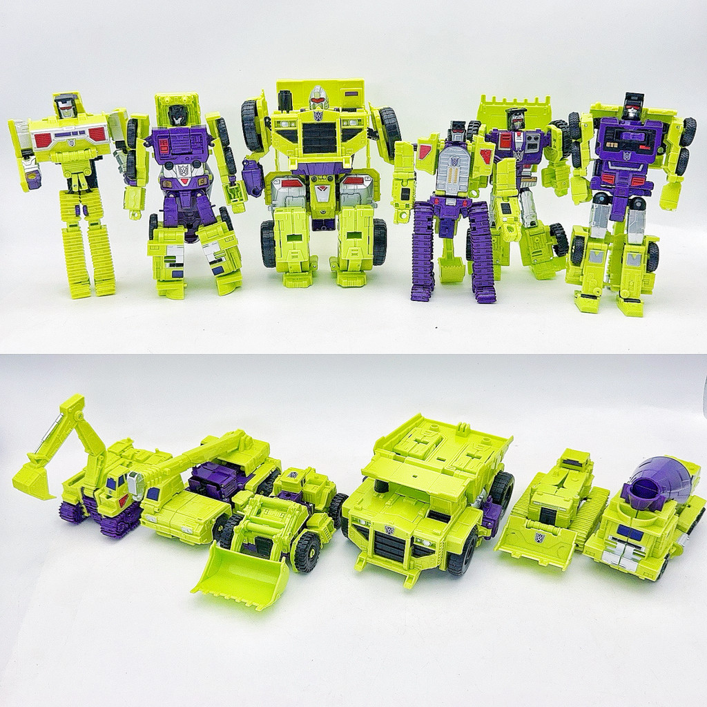 HZX 6in1 Devastator Haizhixing Transformation Action Figure Toys Anime KO G1 Robot Aircraft