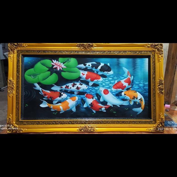 lukisan ikan koi 9 ekor