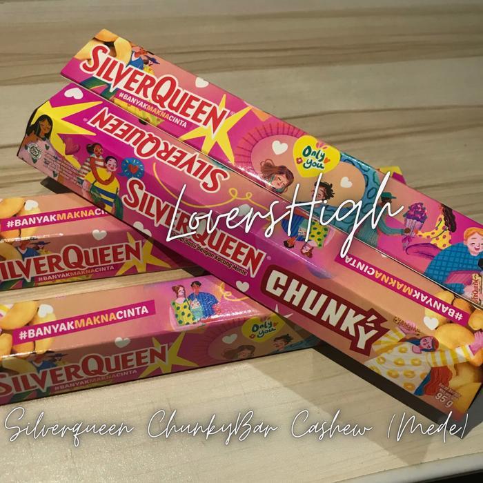 (ORIGINAL) HYA SILVERQUEEN CHUNKY BAR 95GR VALENTINE EDITION / COKLAT BESAR TERMURAH TERPOPULER