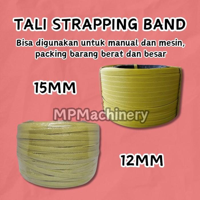 Tali Strapping Band Kuning 12mm 15mm Tali Klem Gesper