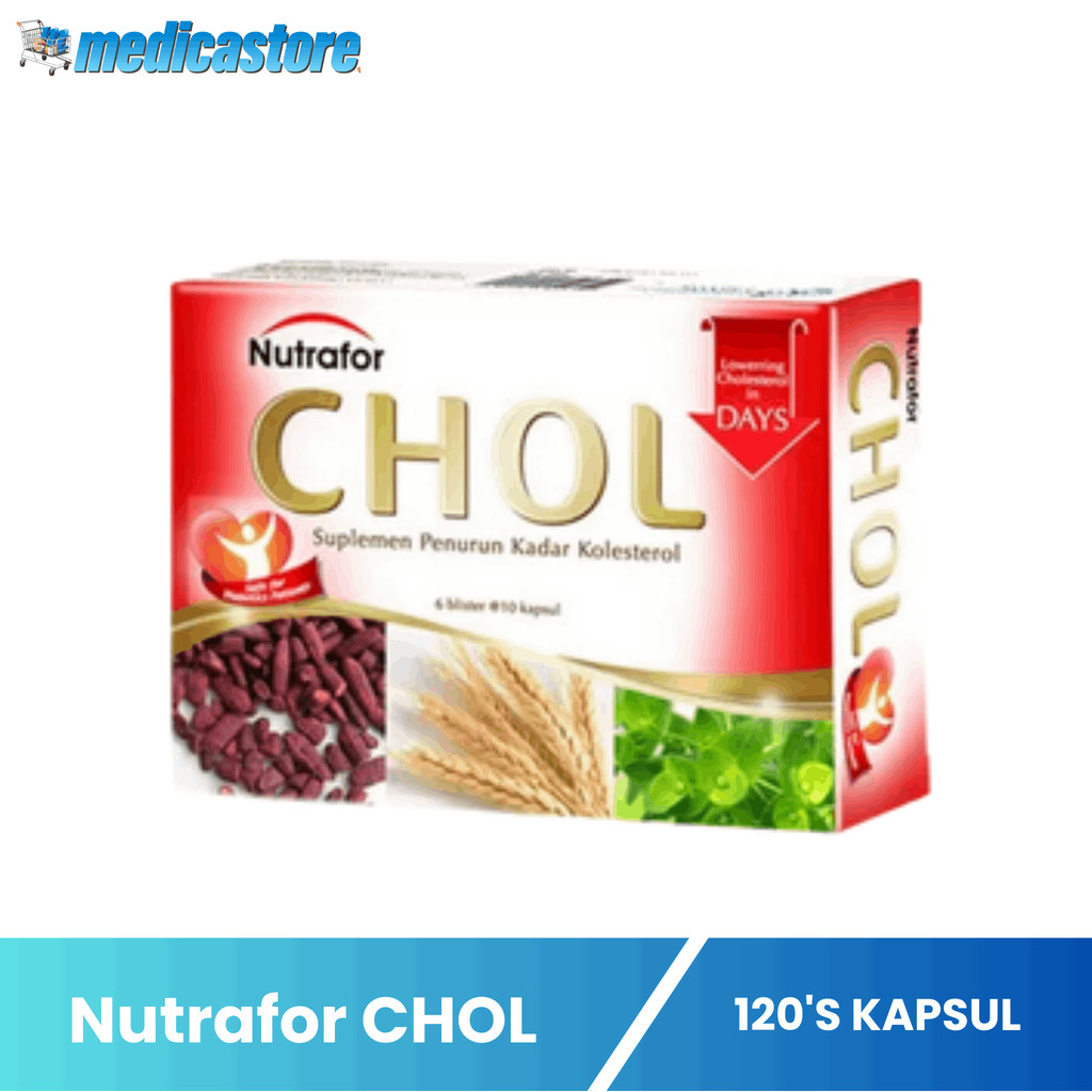 NUTRAFOR CHOL Obat Kolesterol Alami Isi 120 Kapsul